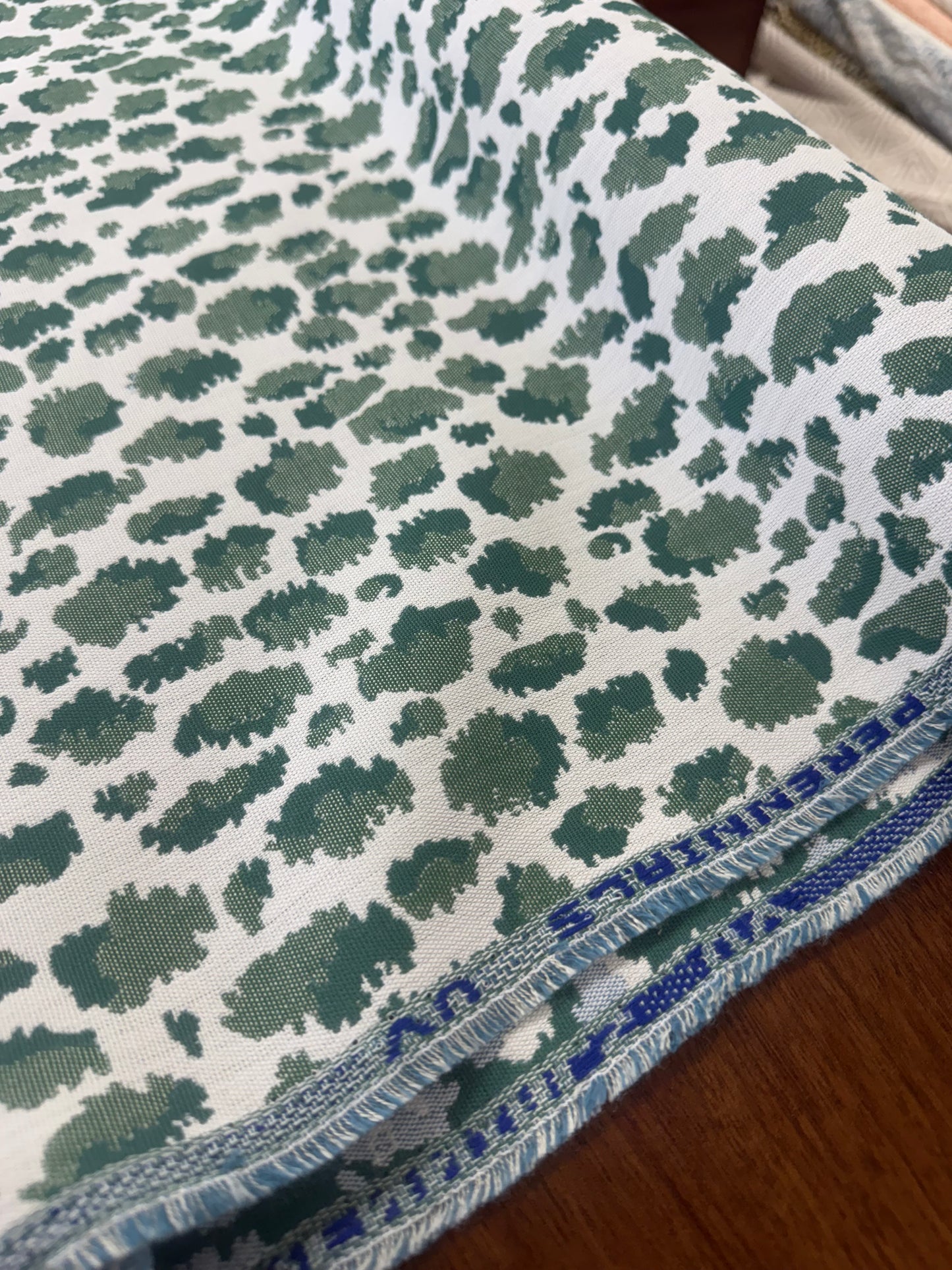 Perennials, indoor outdoor green animal print, 1.2 yards