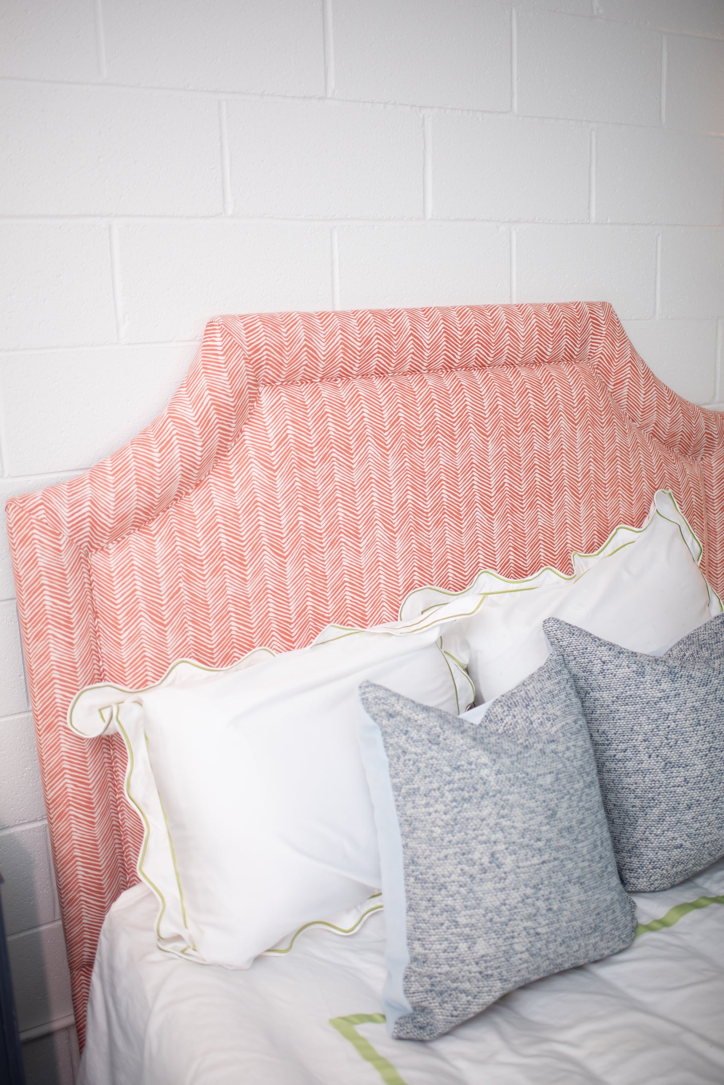 Queen Headboard in Quadrille