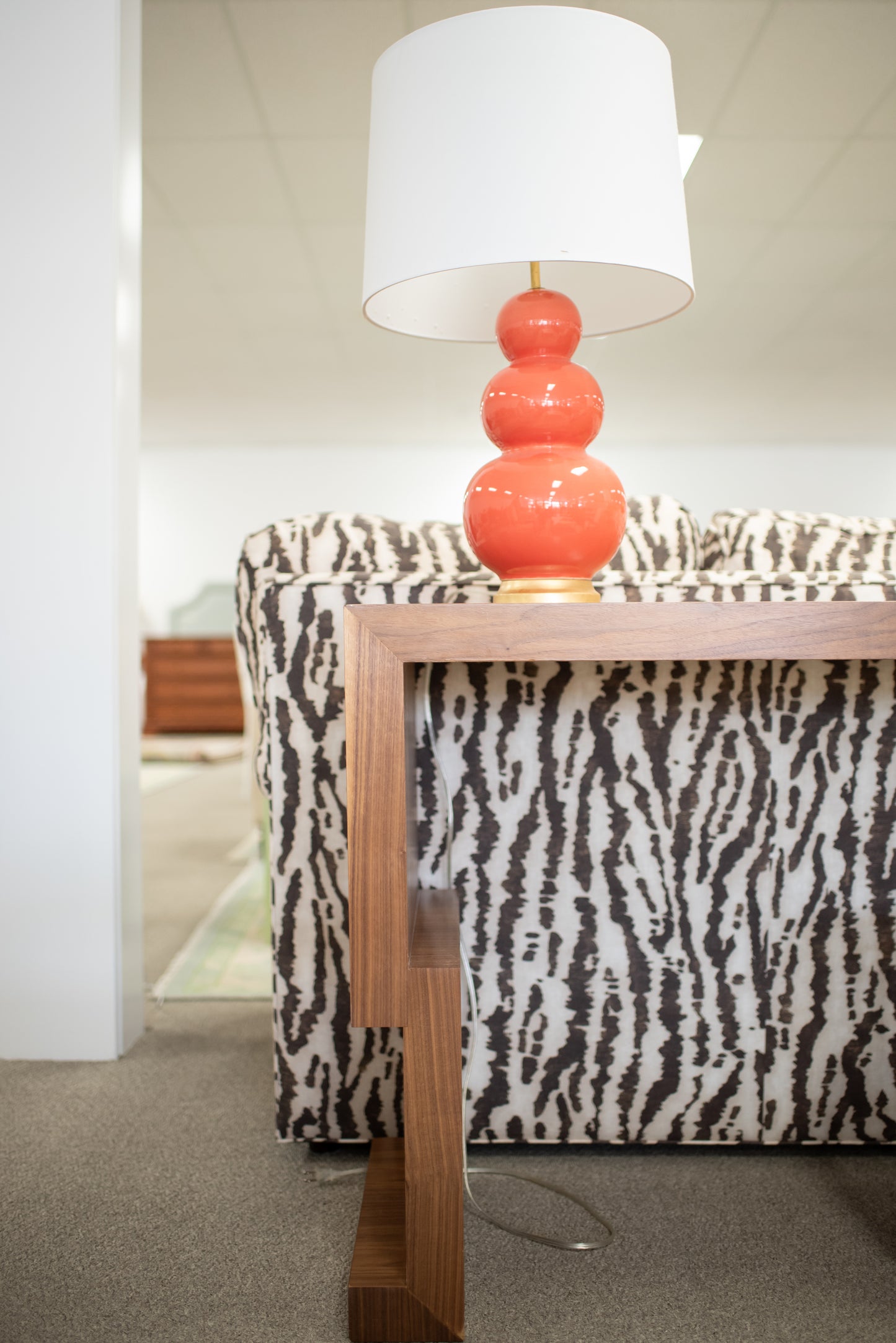 Black walnut console table