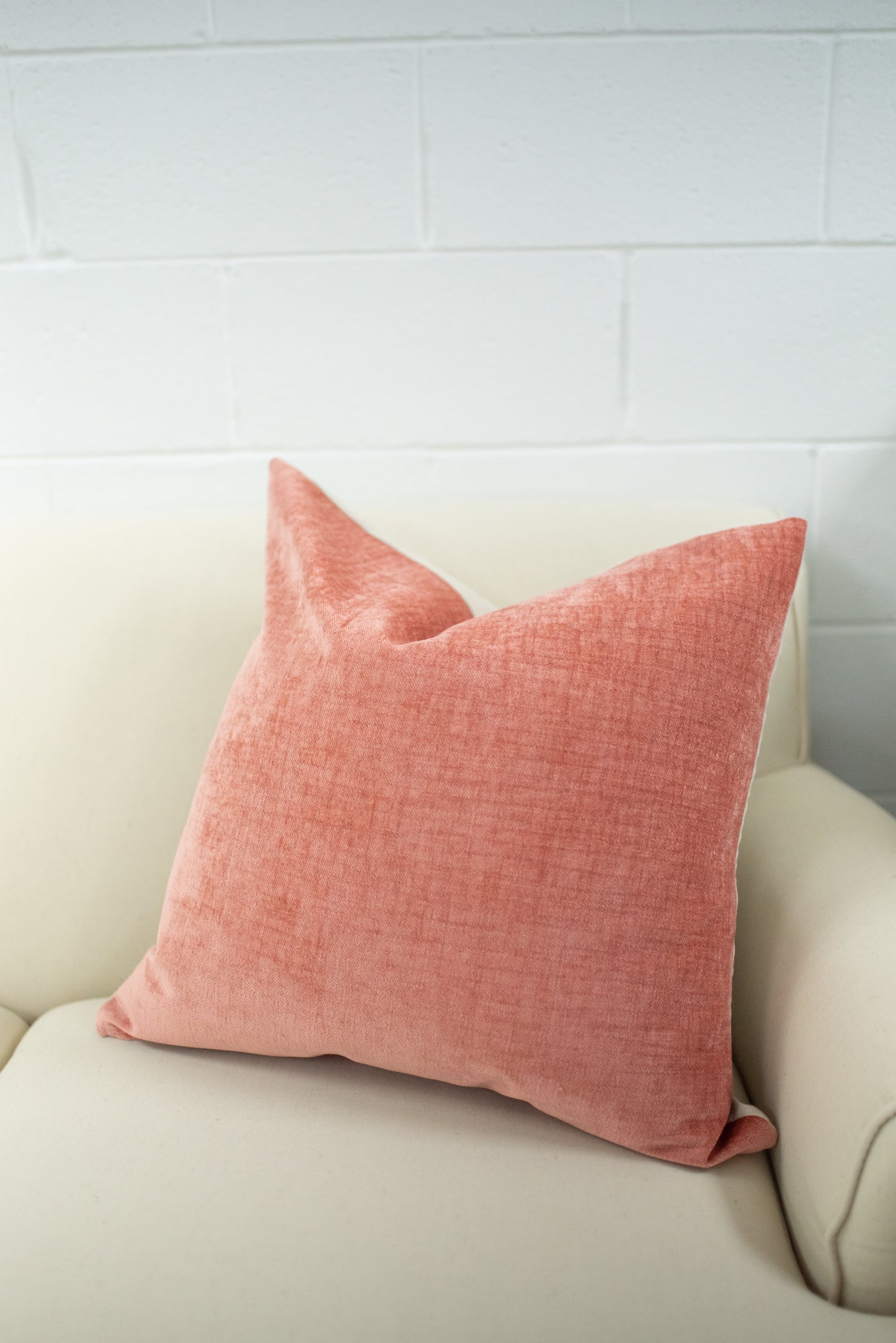 Coral Chenille  pillow