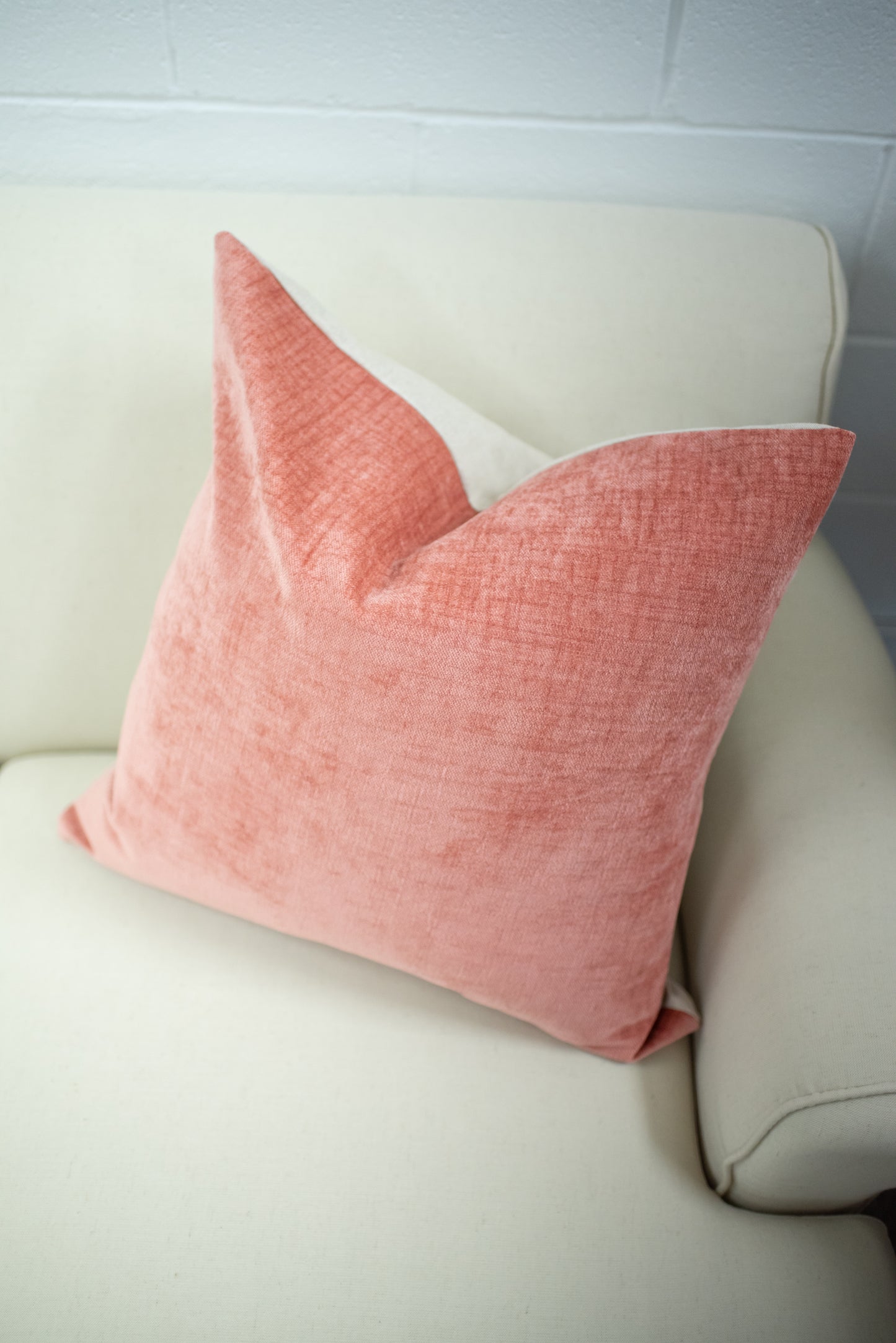 Coral Chenille  pillow