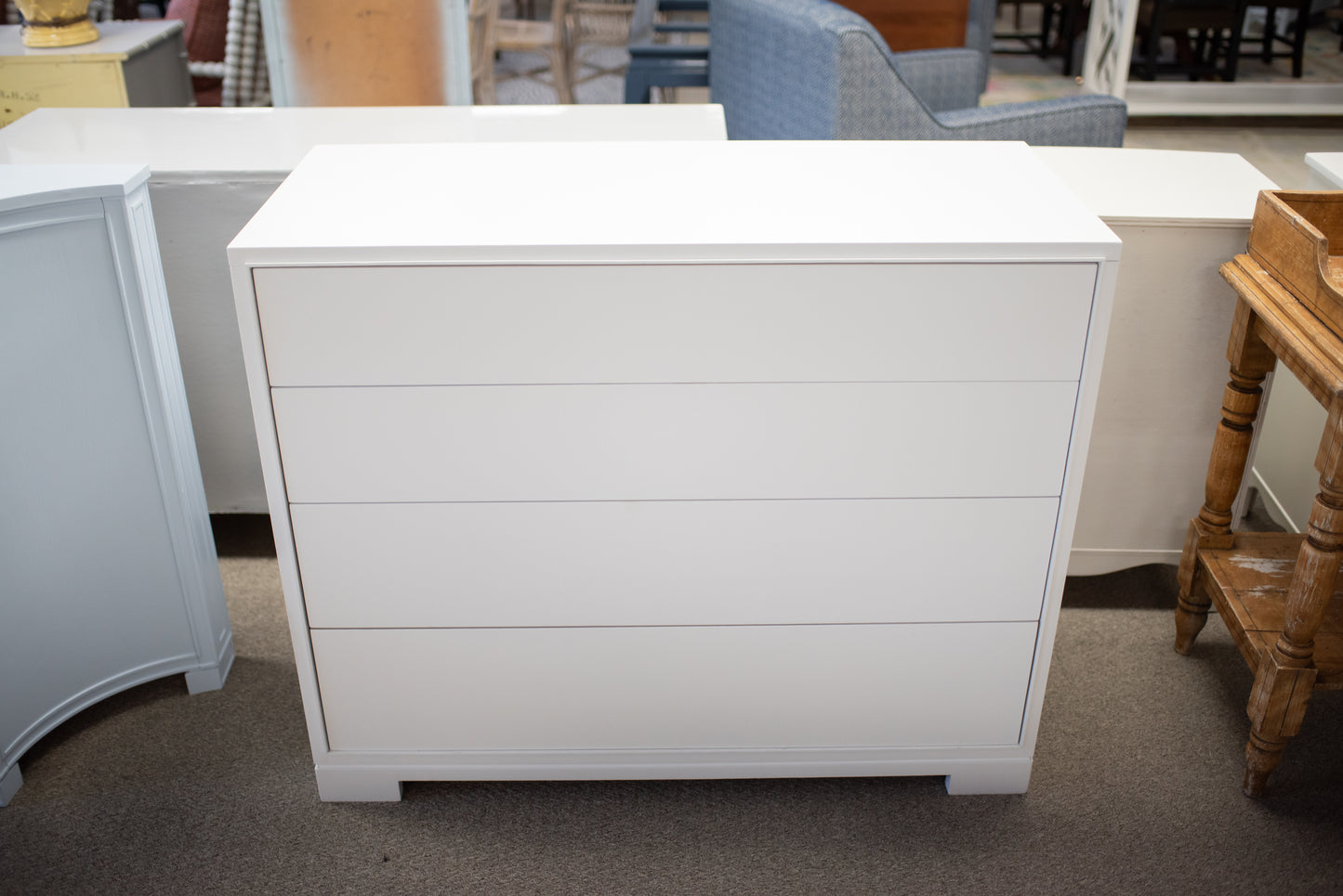 White custom chest of drawers