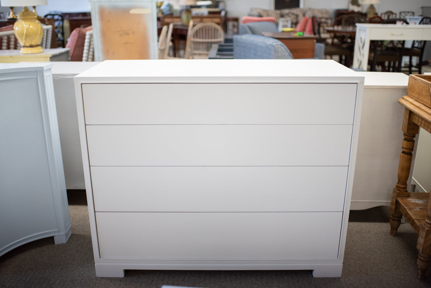 White custom chest of drawers