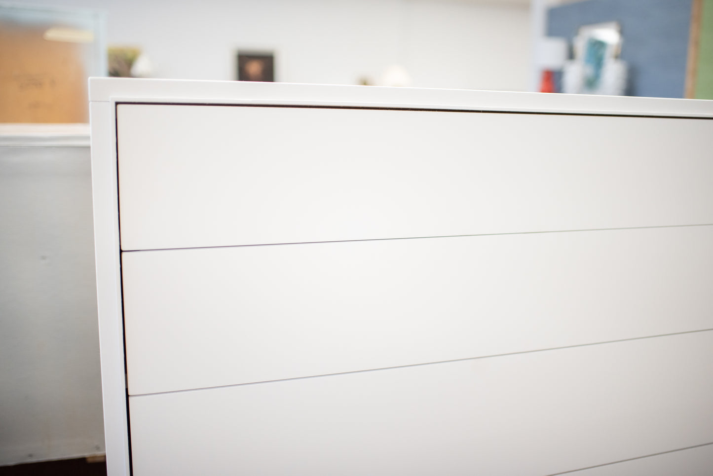 White custom chest of drawers