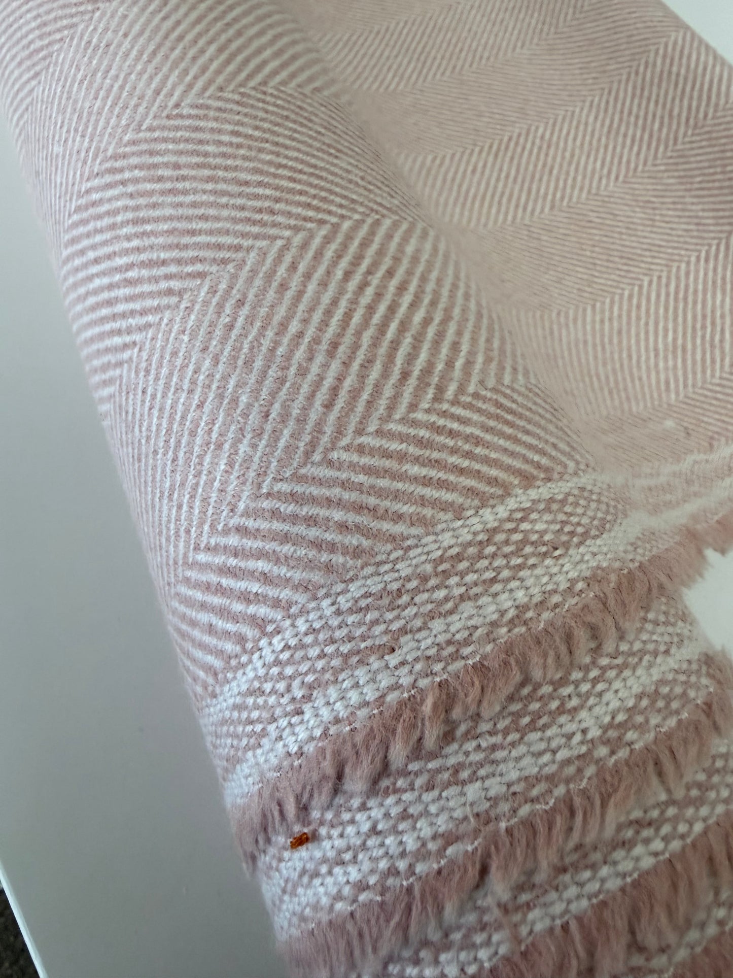 Holland and Sherry, pink herringbone, wool, 3.5 yards