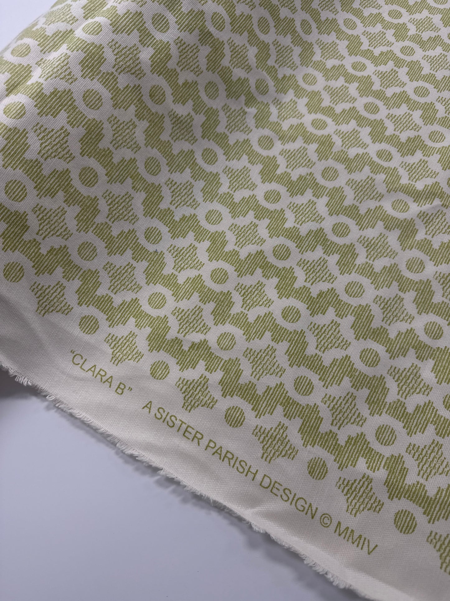 Sister Parrish, Clara B, green,  by the yard