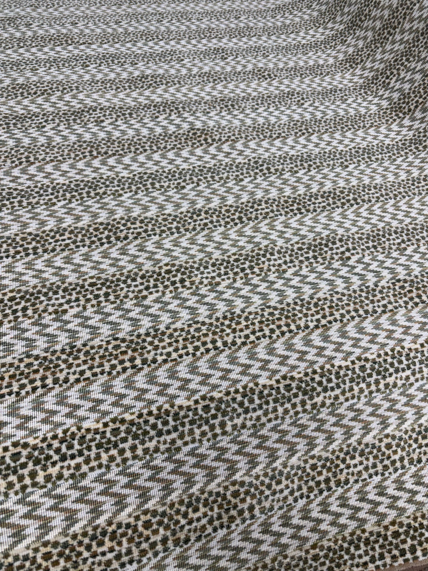 Suzanne Tucker, ocelot, green, by the yard