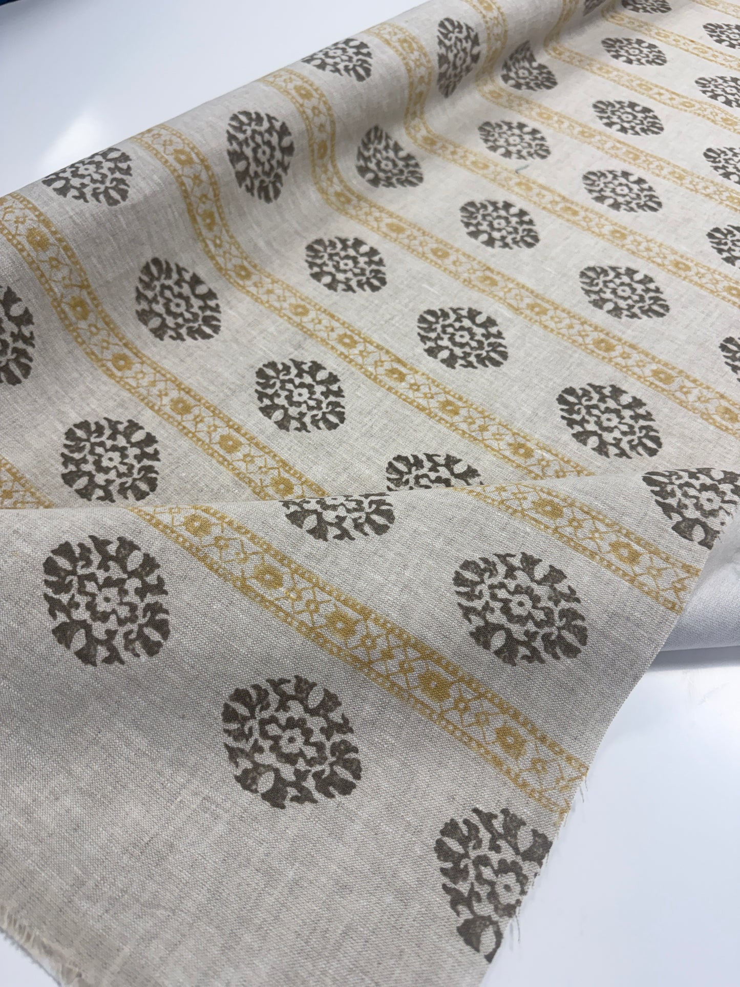 GP & J Baker Alma Ochre/Mole, 1 yard