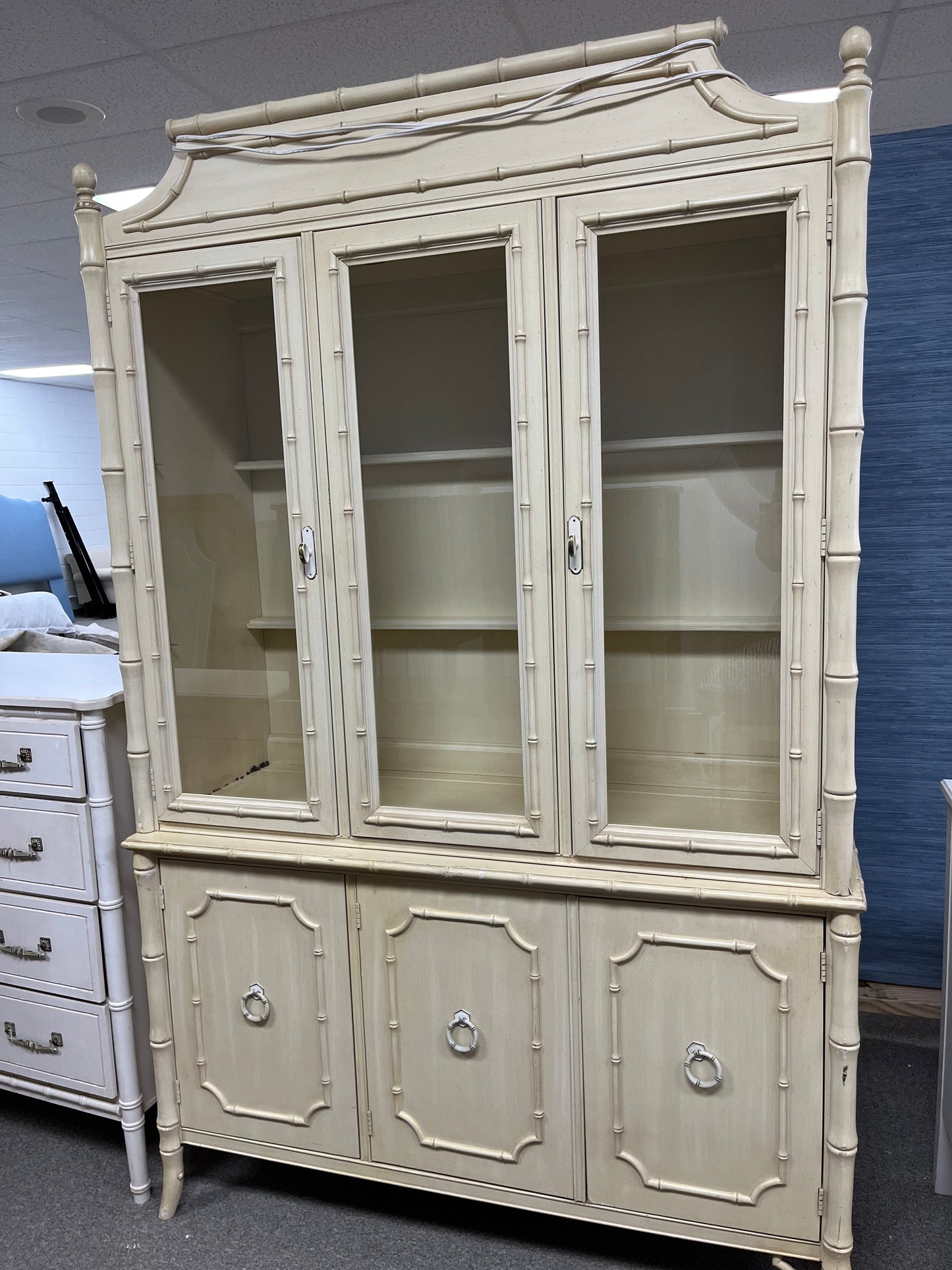 Faux bamboo China Cabinet