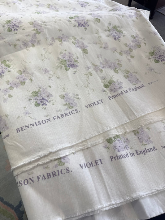 Bennison Fabrics, violet, by the yard