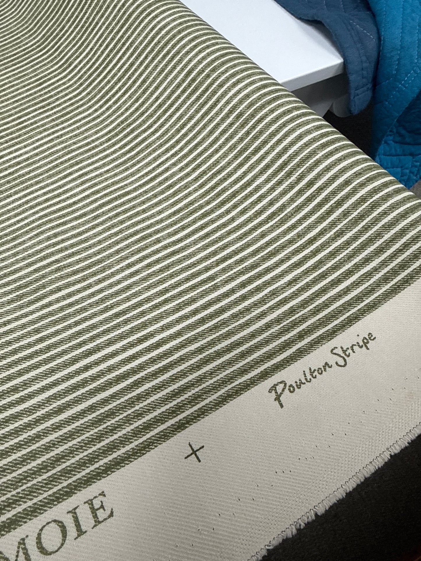 Fermoie, poulton stripe, green, 3.4 yards
