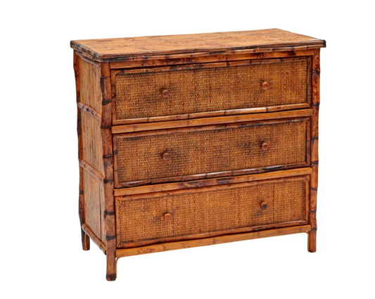 Burnt Tortoise Bamboo 36" Bachelor Chest