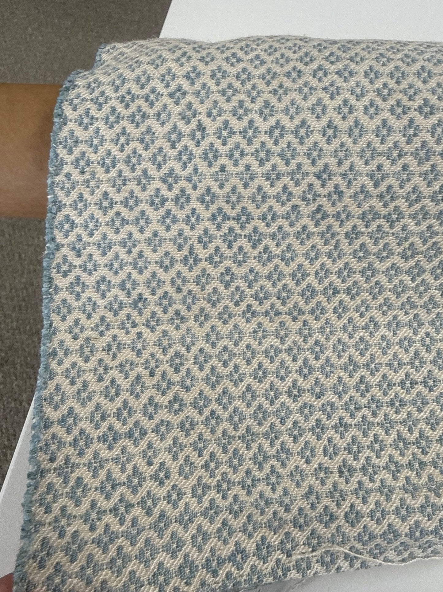 SUSAN DELISS, Mini Weave in Sky Blue, 3.4 yards, $280 all