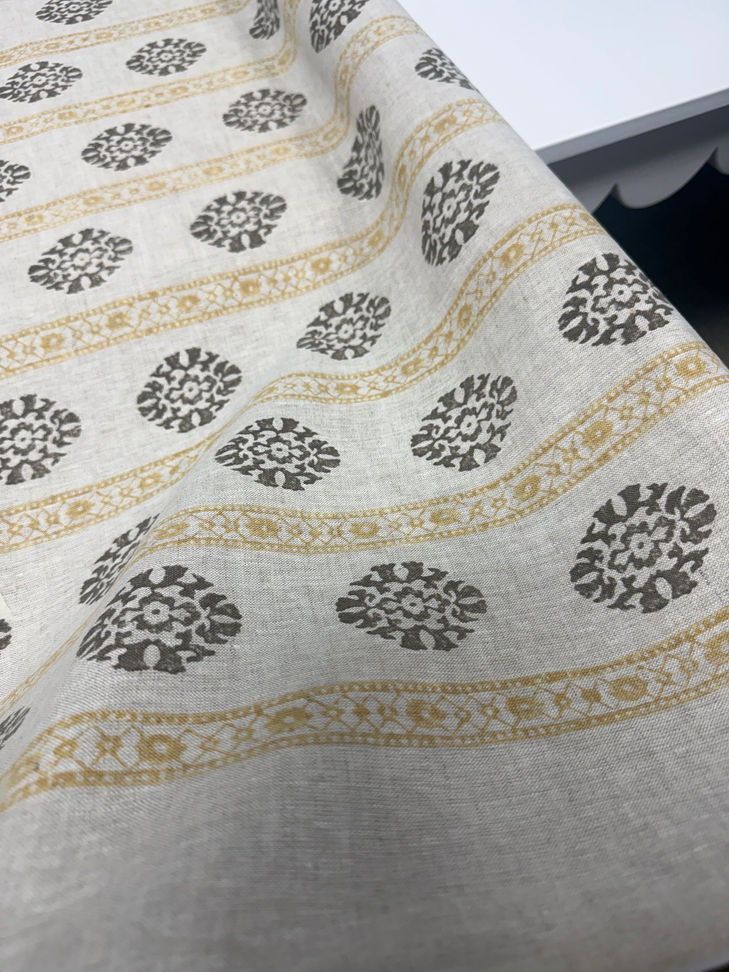 GP & J Baker Alma Ochre/Mole, 1 yard
