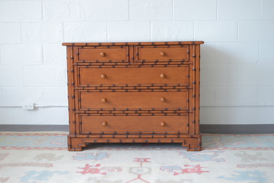 Wooden Faux Bamboo dresser