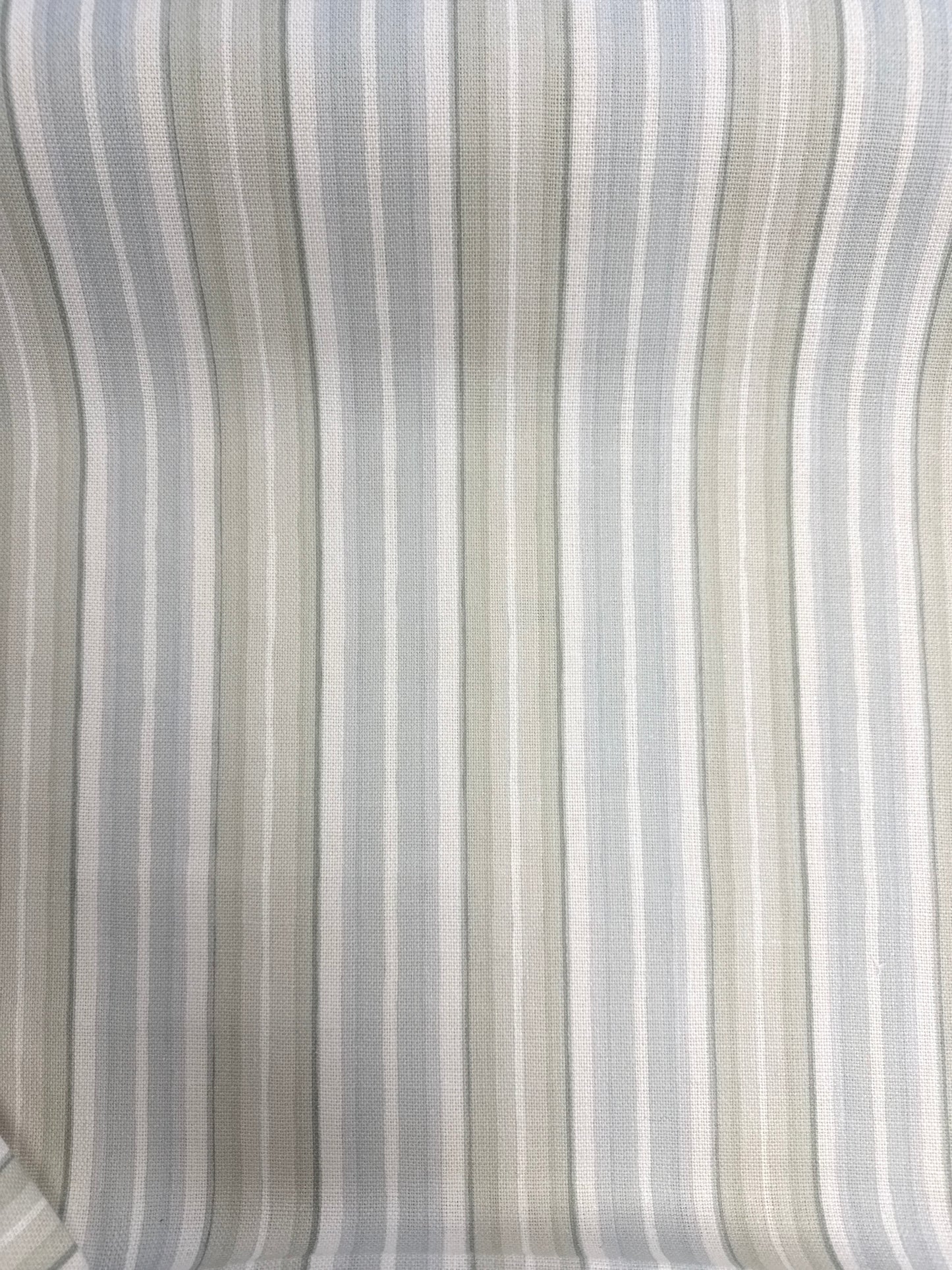 Blue and green stripe fabric, 2 yards