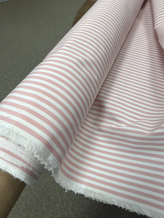 Pink ticking stripe, BTY, $70/y