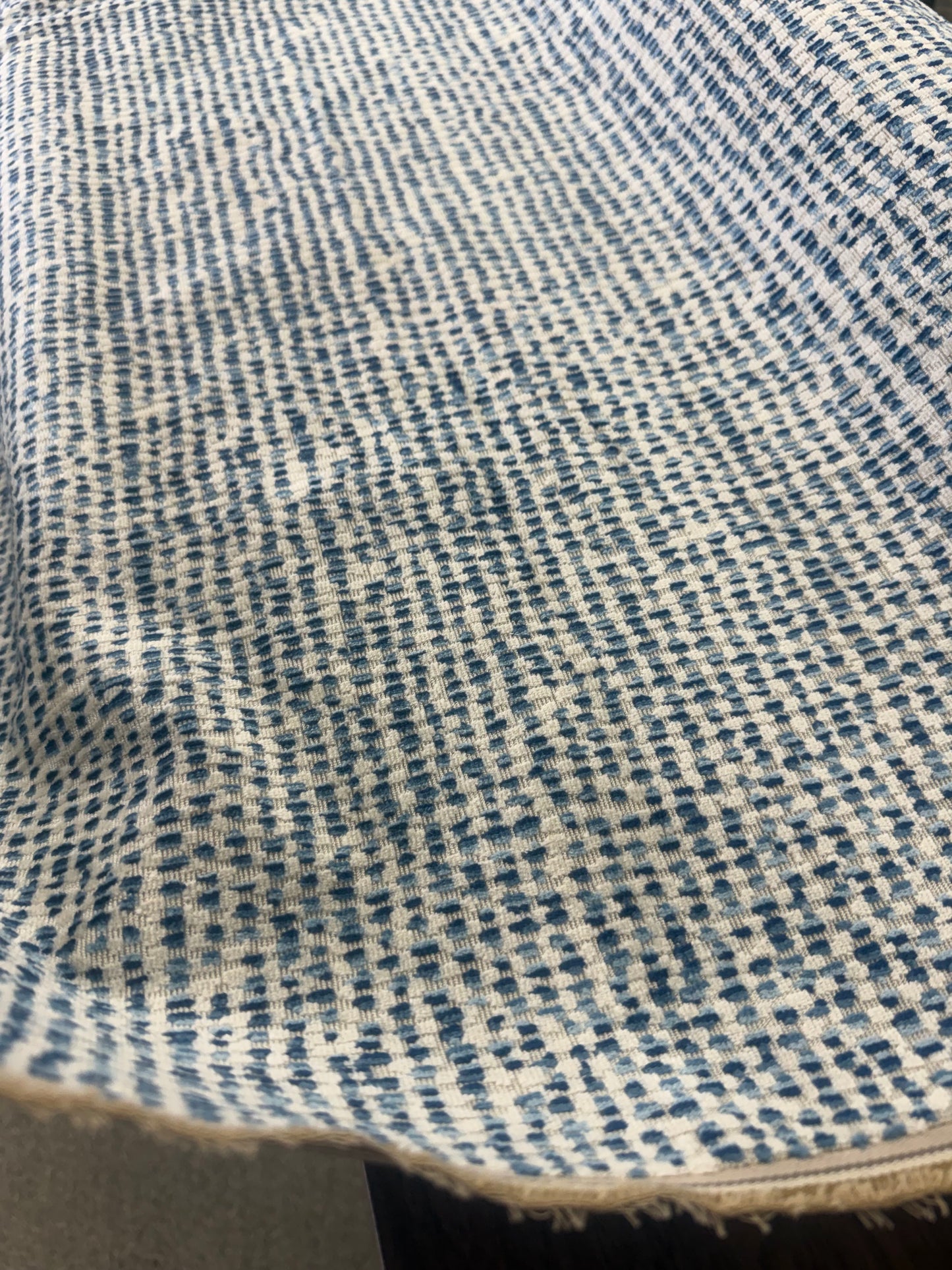 Brunschwig & Fils Irregular Dot Epingle Fabric- De Blois velvet/ Blue 1.6 Yards