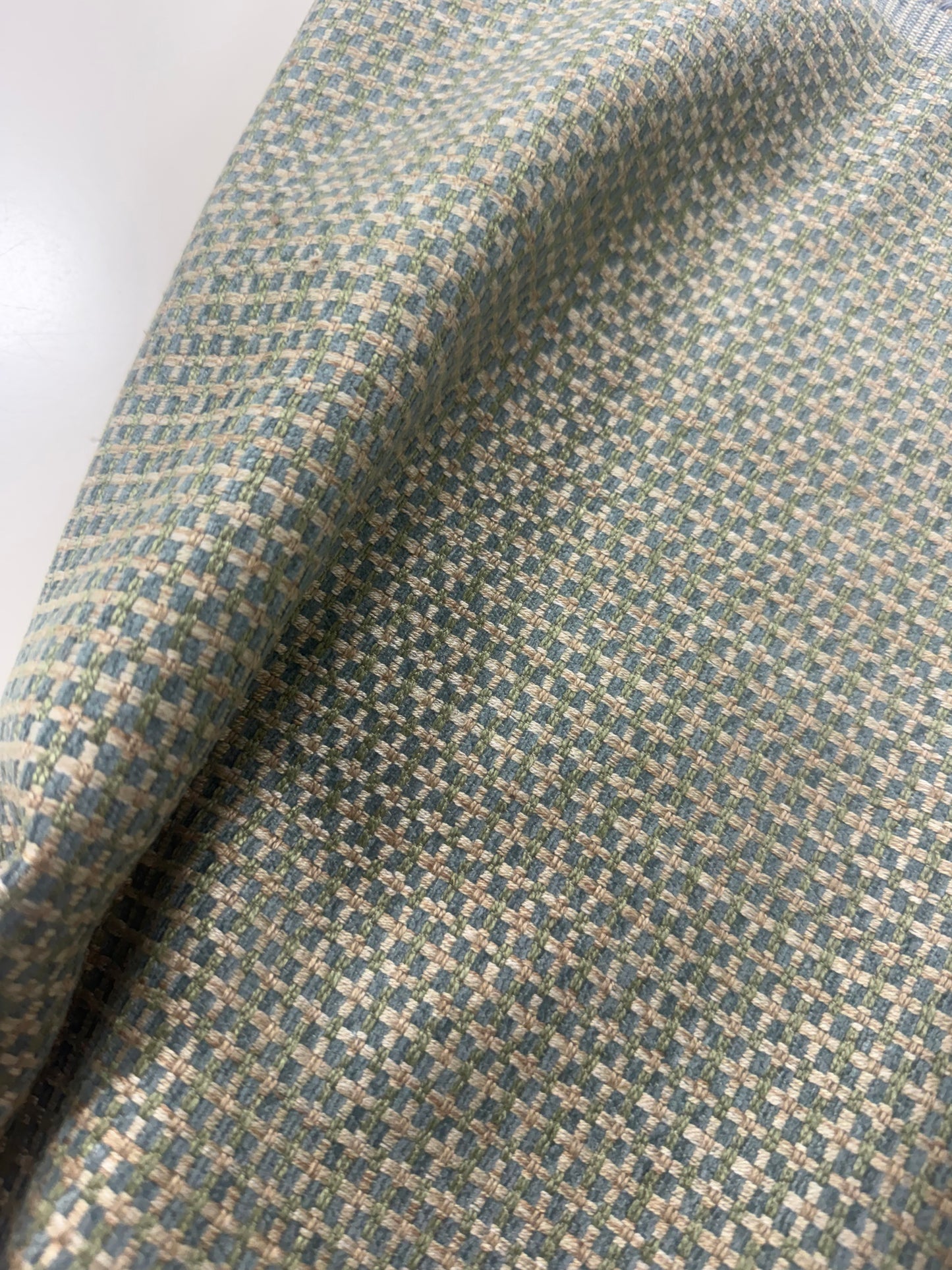 Burford weave, green and blue, 4.25