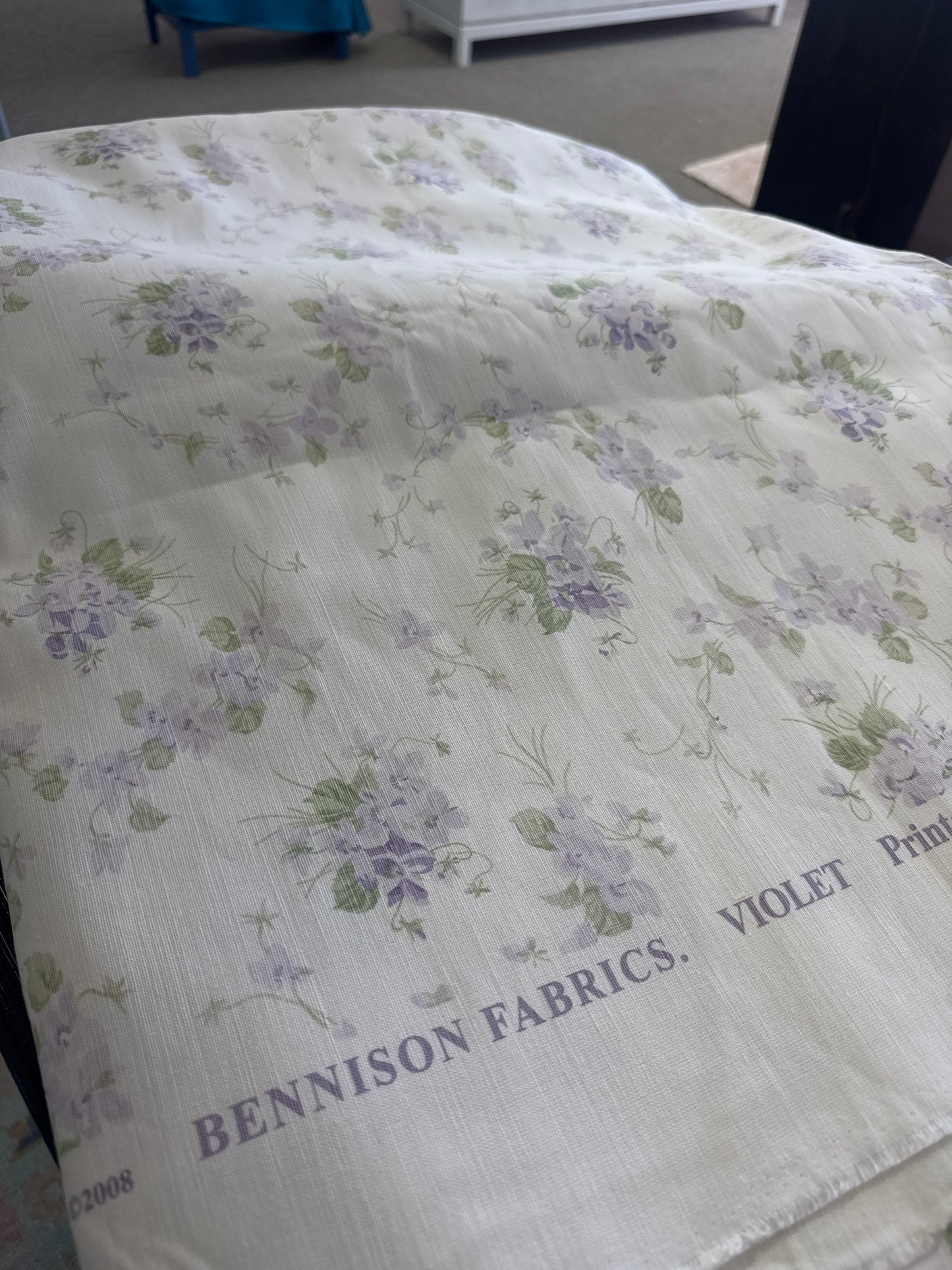 Bennison Fabrics, violet, by the yard