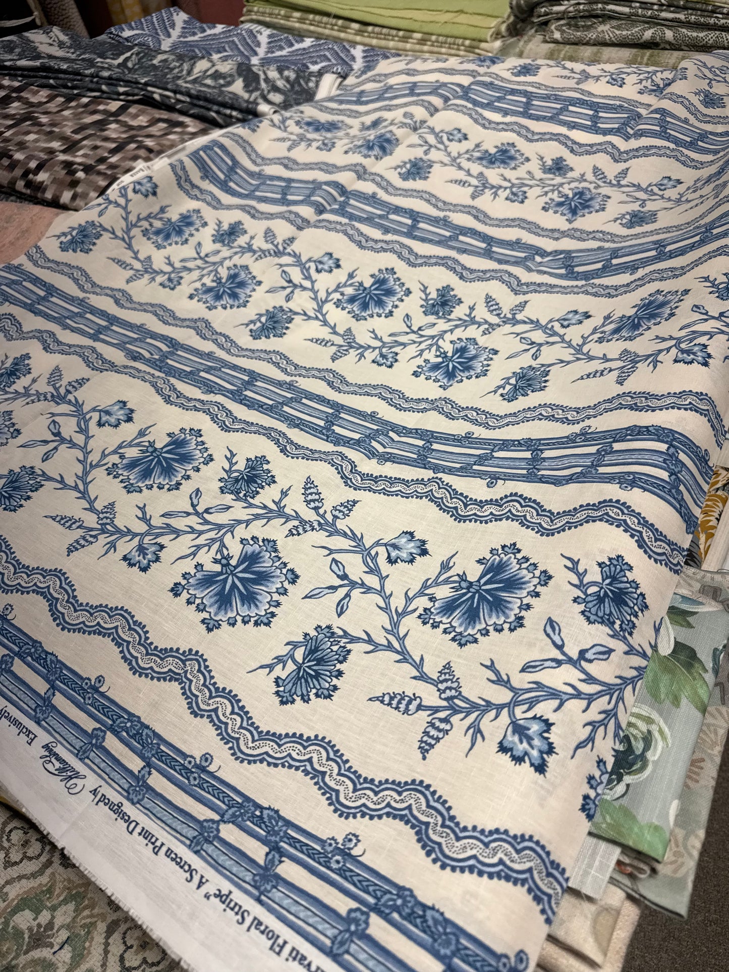 Schumacher, parvati floral stripe, 3.75 yards