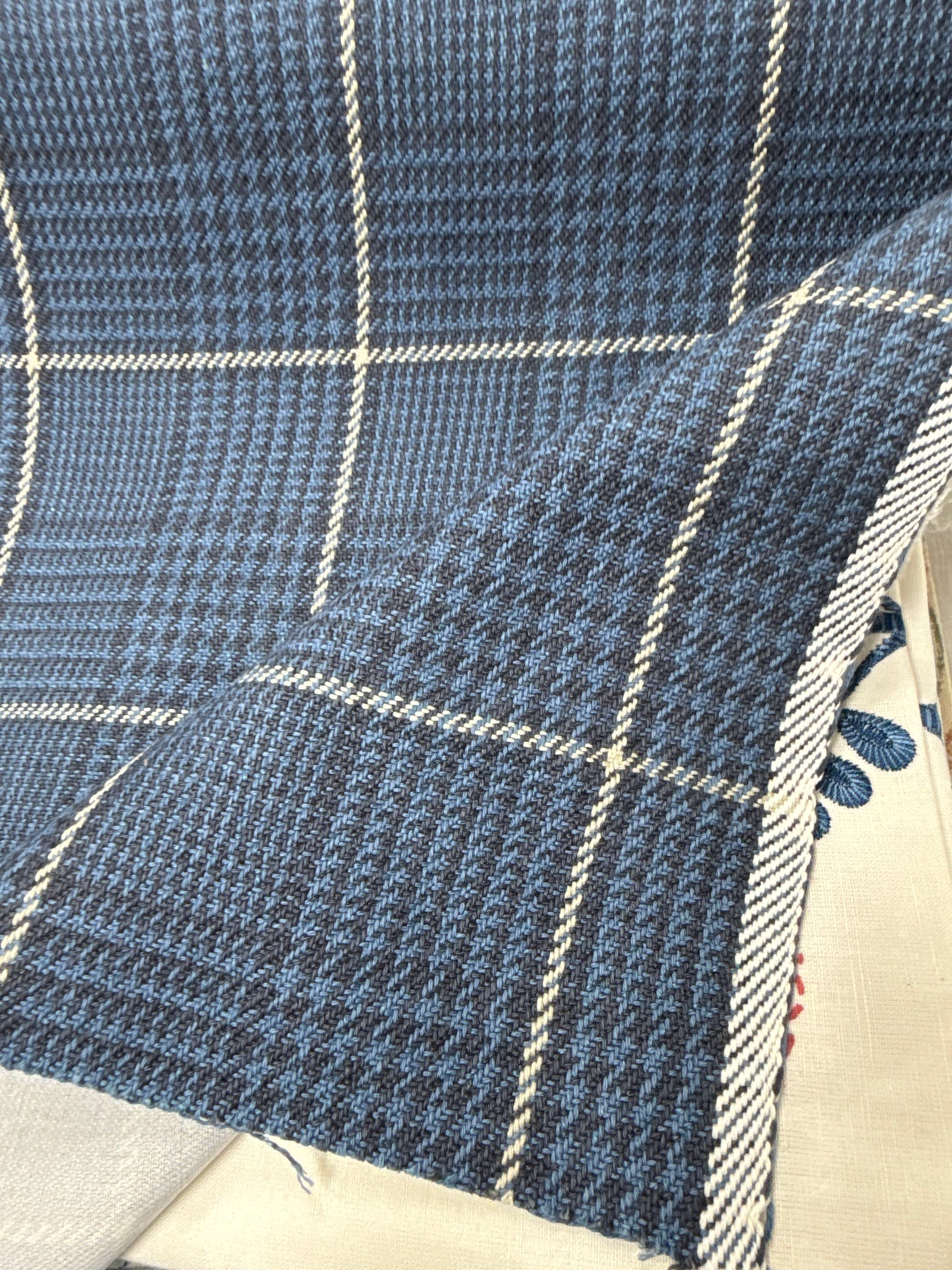 Thibaut, blue plaid, by the yard