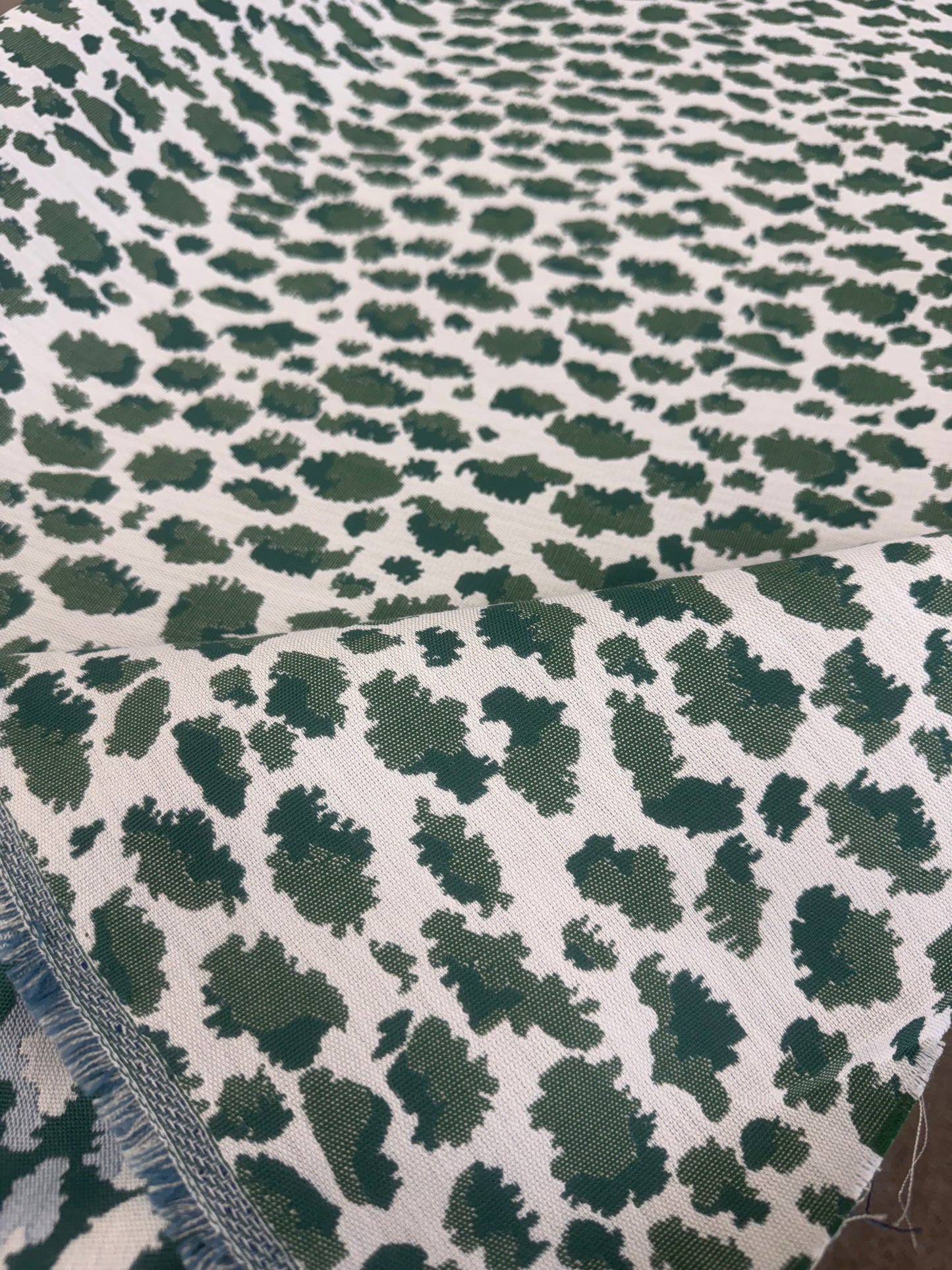 Perennials, indoor outdoor green animal print, 1.2 yards