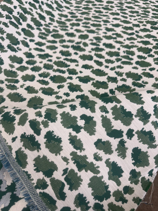 Perennials, indoor outdoor green animal print, 1.2 yards