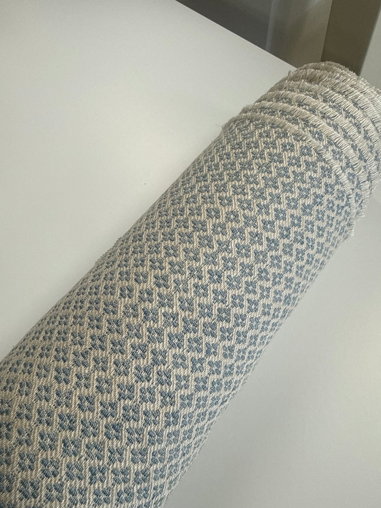 SUSAN DELISS, Mini Weave in Sky Blue, 3.4 yards, $280 all