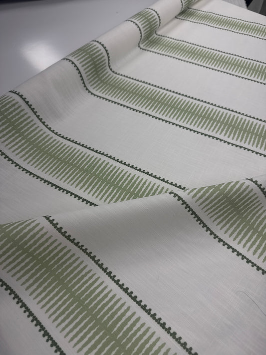 Kavet, green stripe, 1.25 yards