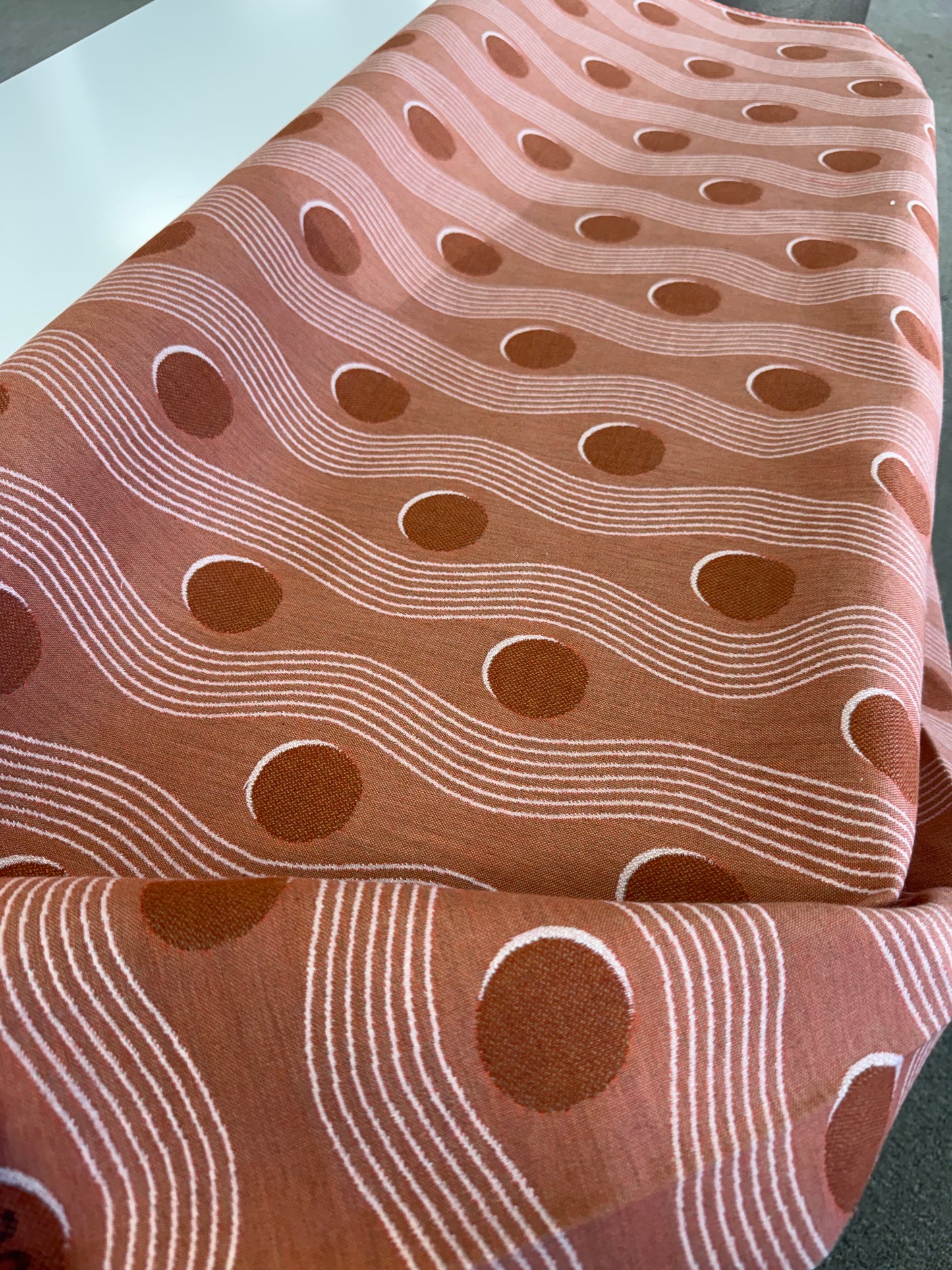 Sunbrella, indoor outdoor, Juggle Terracotta, 2 yards, $160