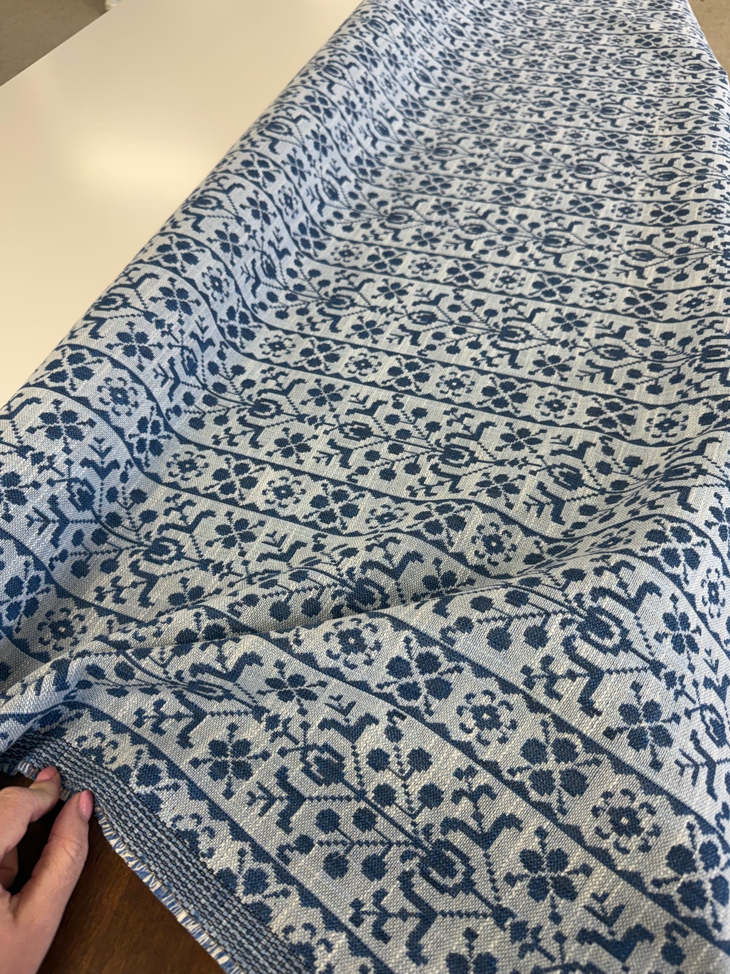 Sister Parrish, Georgina Performance Fabric, blue, 2.4 yards