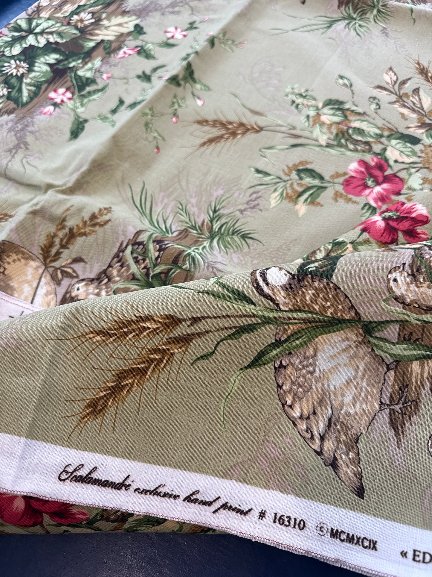 Scalamandre Edwin's, Covey Linen Print, by the yard