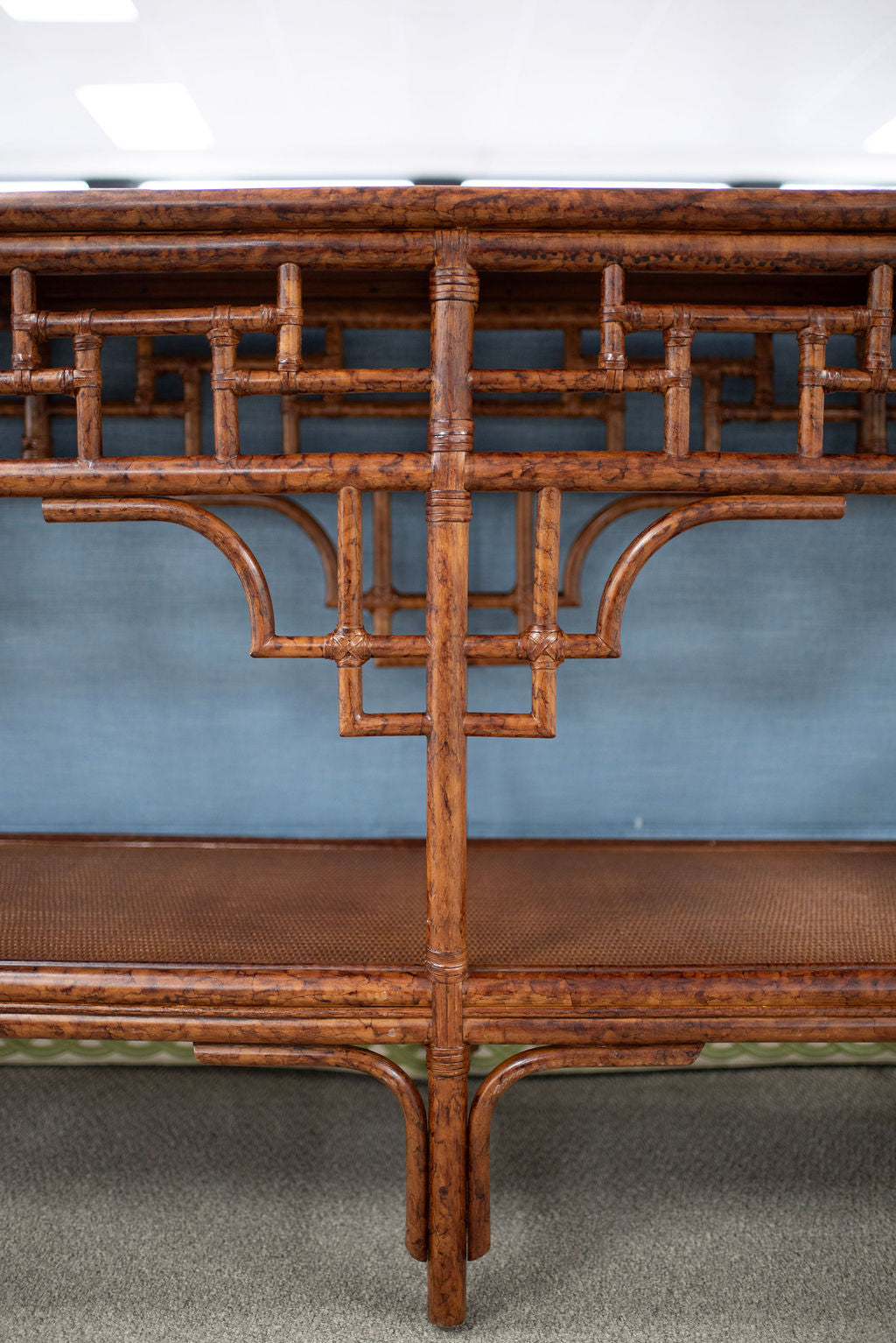Burnt Tortoise bamboo Pagoda Console Large
