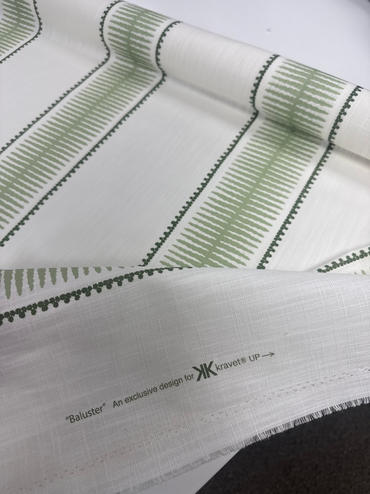 Kavet, green stripe, 1.25 yards