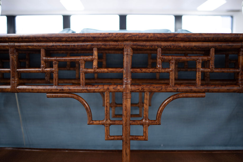 Burnt Tortoise bamboo Pagoda Console Large