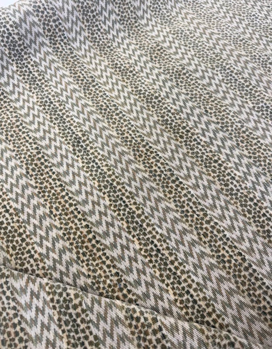 Suzanne Tucker, ocelot, green, by the yard