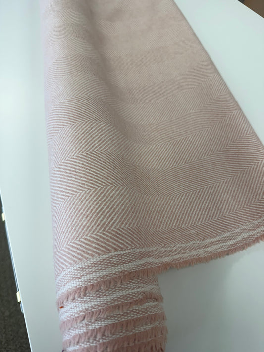 Holland and Sherry, pink herringbone, wool, 3.5 yards
