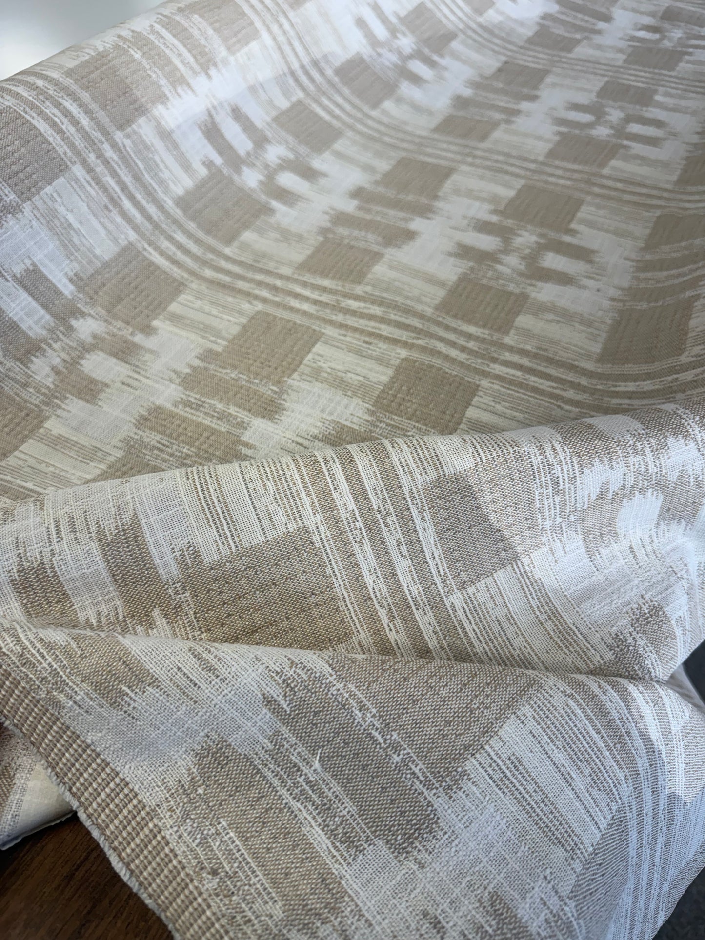 Sister Parish Mahola Performance Fabric, Beige 5.5 Yards