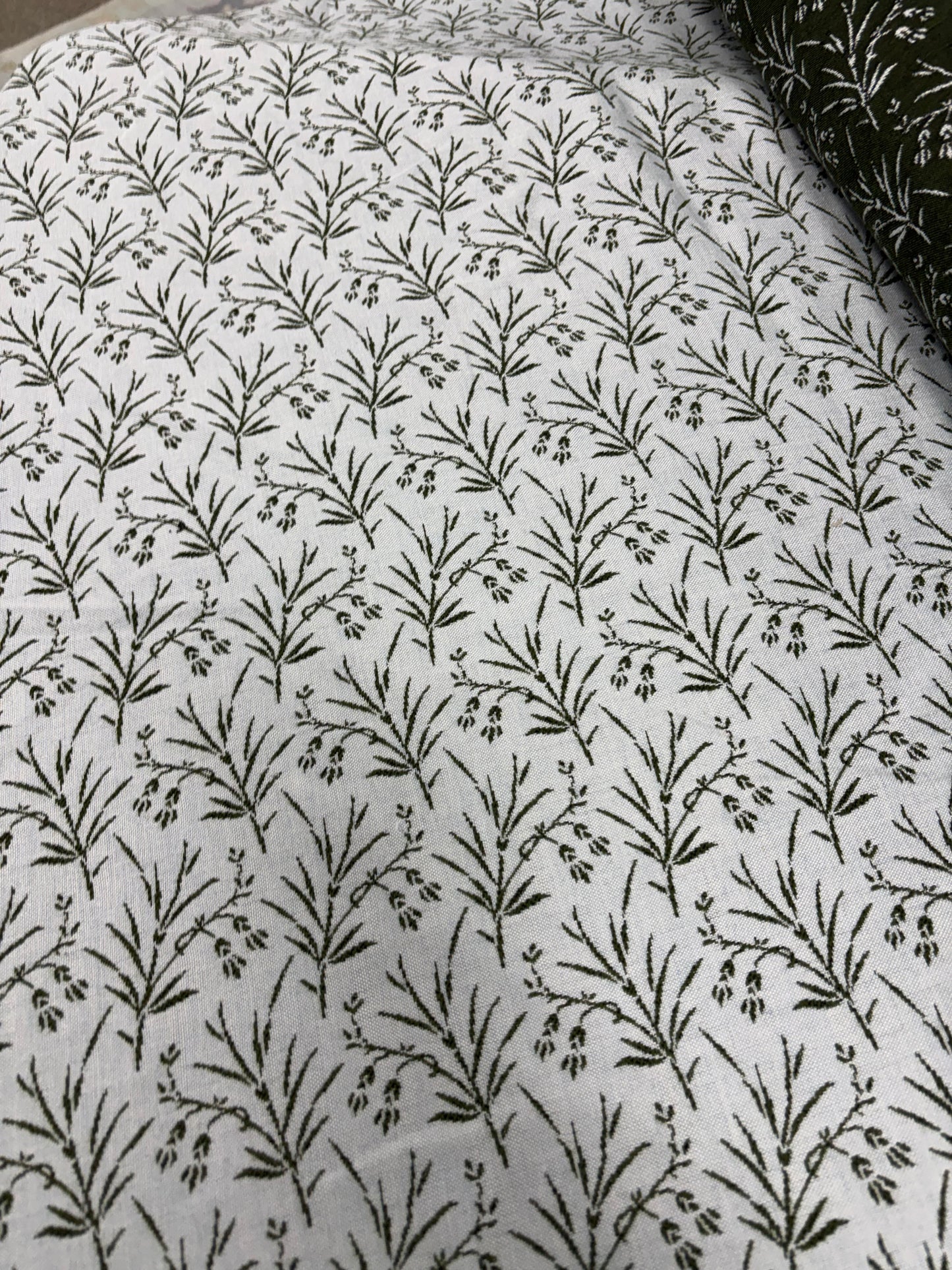 Amelia French Green Botanical, by the yard
