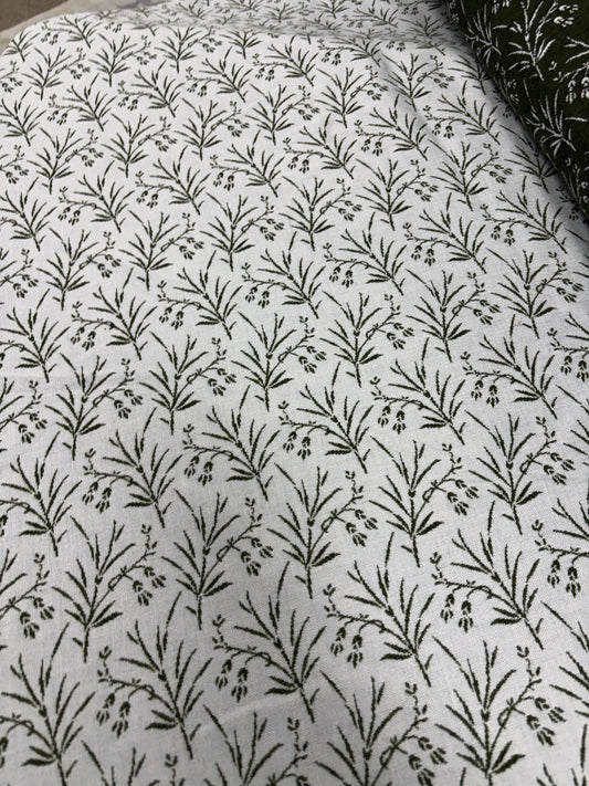 Amelia French Green Botanical, by the yard
