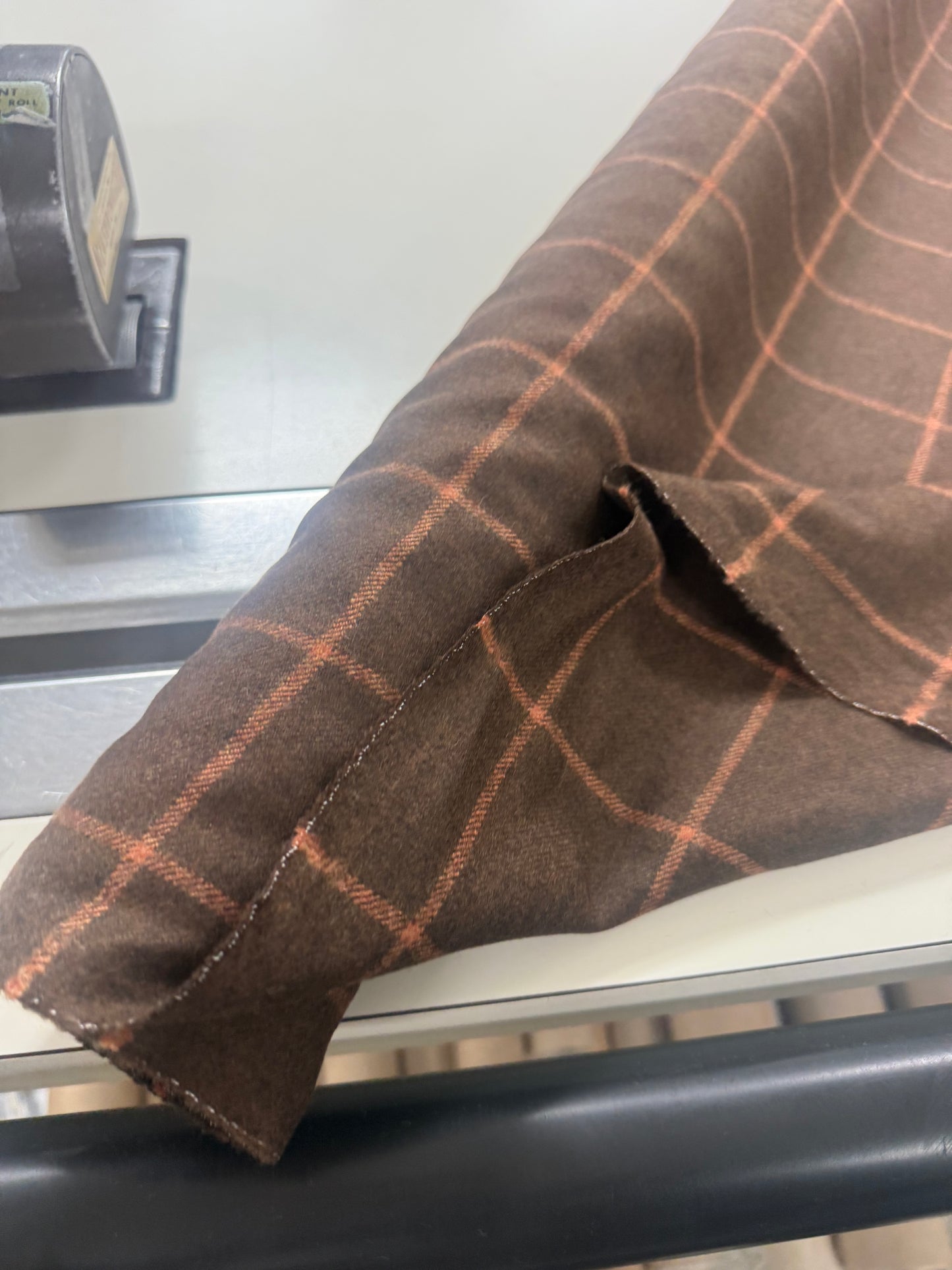 Holland and Sherry, SAVILE ROW CHECK, brown wool,  3 yards