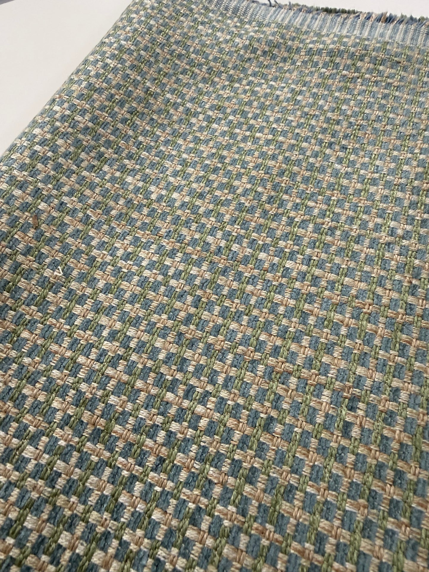 Burford weave, green and blue, 4.25