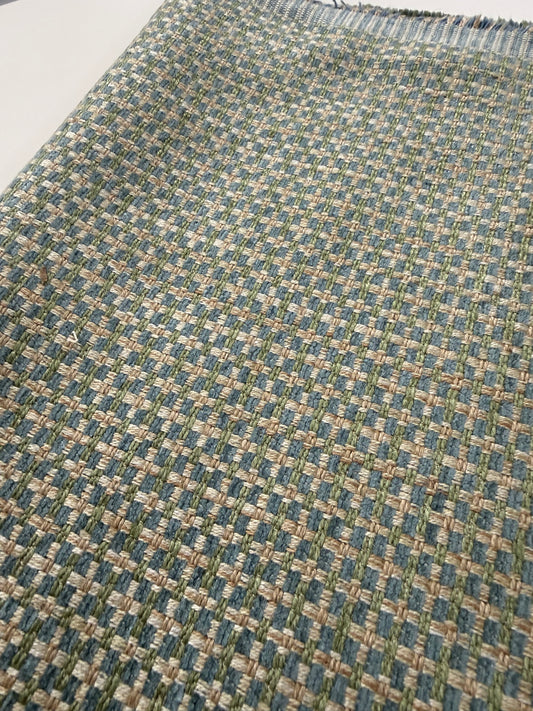 Burford weave, green and blue, 4.25