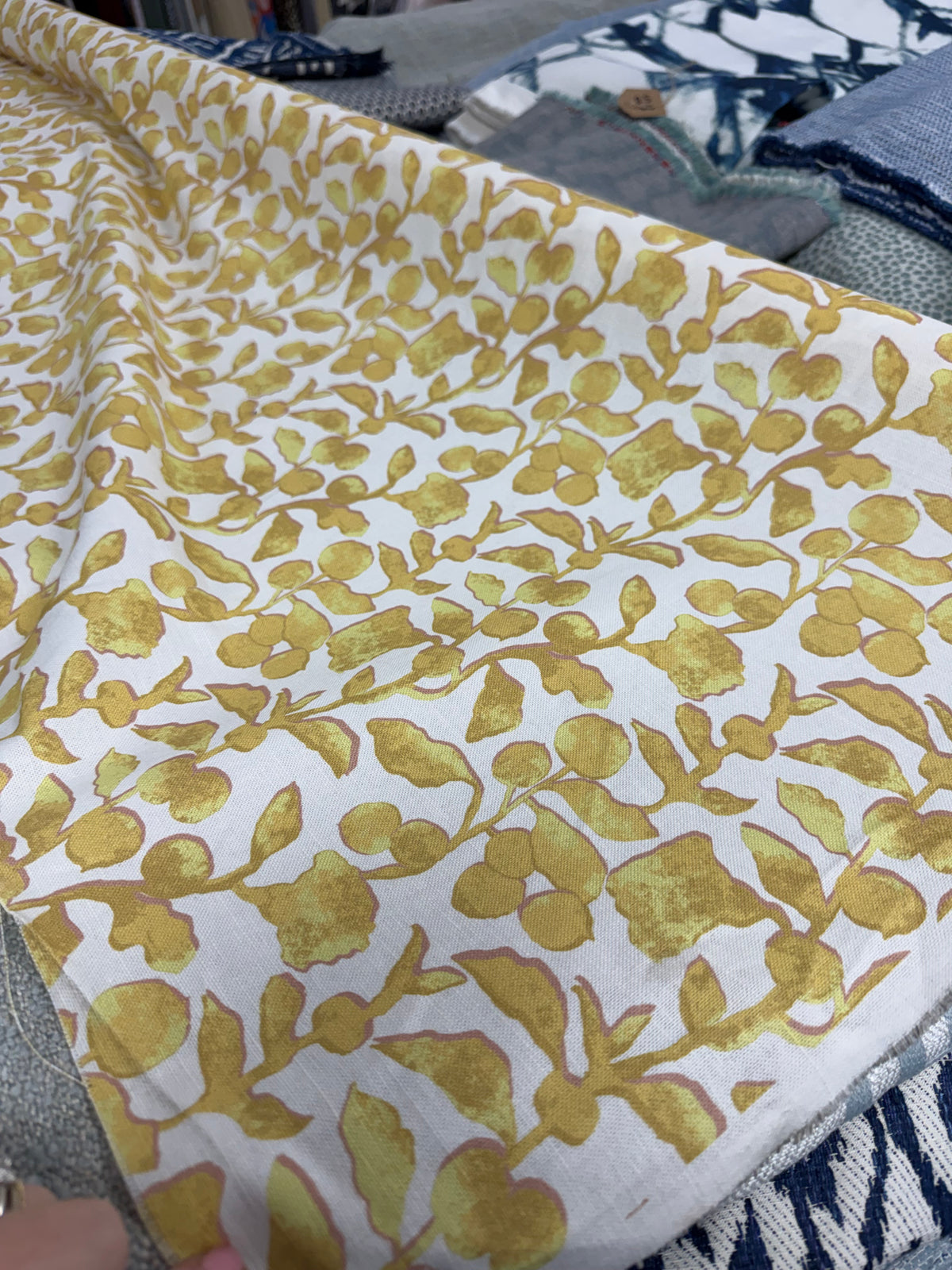 Marvic, textiles, capri (yellow and pink) 1.75 yards