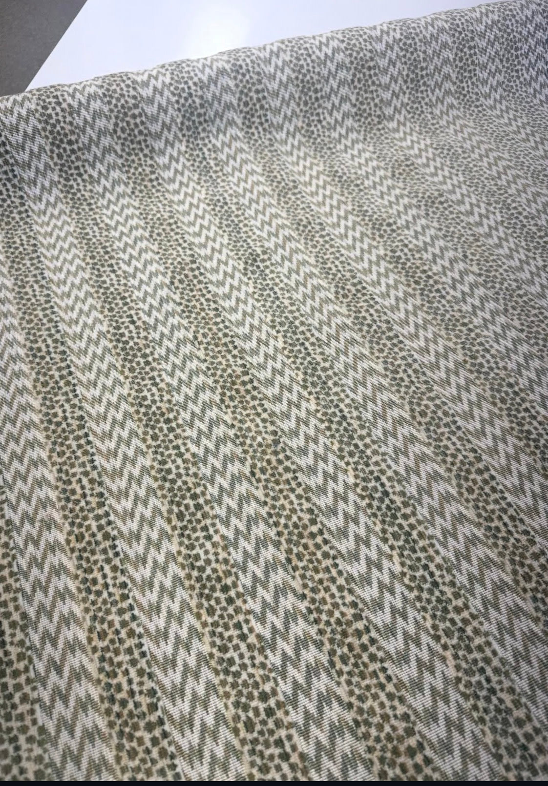 Suzanne Tucker, ocelot, green, by the yard