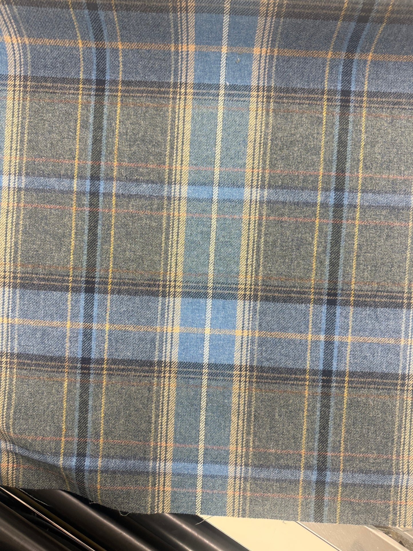 Mulberry, Shetland plaid, blue, wool, 2.6 yards
