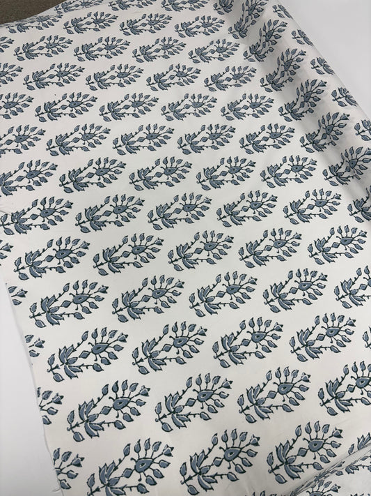 Blue floral, 2.5 yards