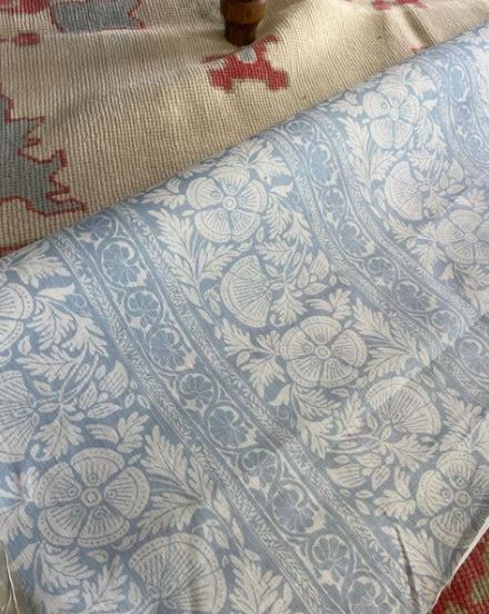 Blue And White Floral Fabric