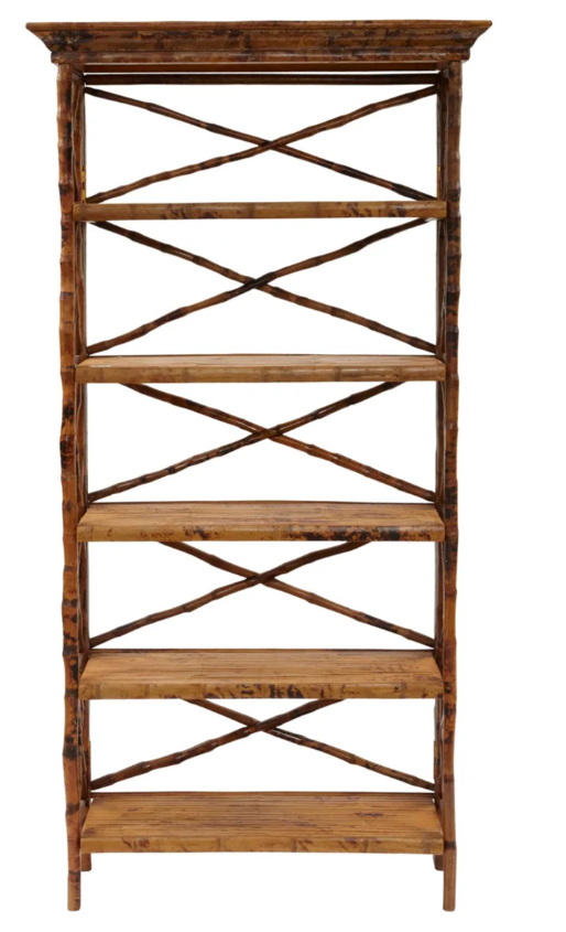 Burnt Tortoise Bamboo Bookshelf